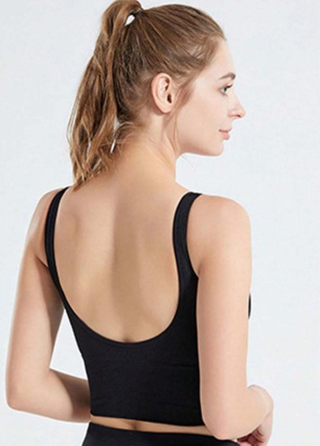 Топ удлиненный с формованными чашками Wonderful XL Черный (1367-46) - фото 2