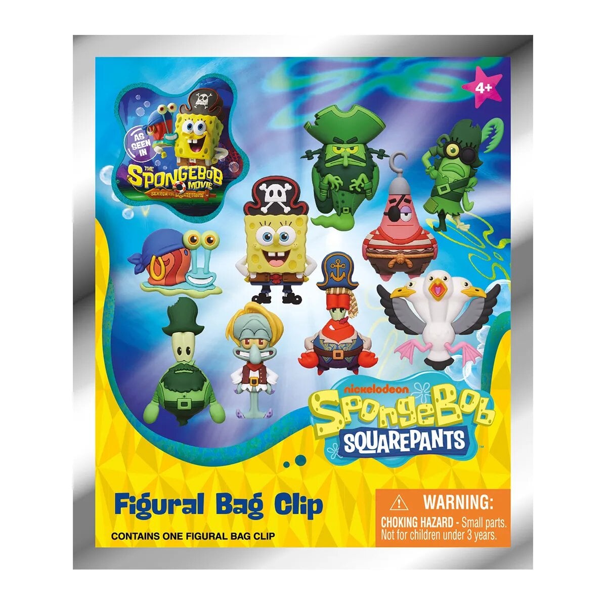 Детская игровая фигурка на клипсе Monogram Губка Боб ПВХ 7,7х6,5х3 см (63195)