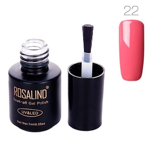 Гель-лак для ногтей маникюра Rosalind 7 мл шеллак для UV LED 22 Pink (312629)