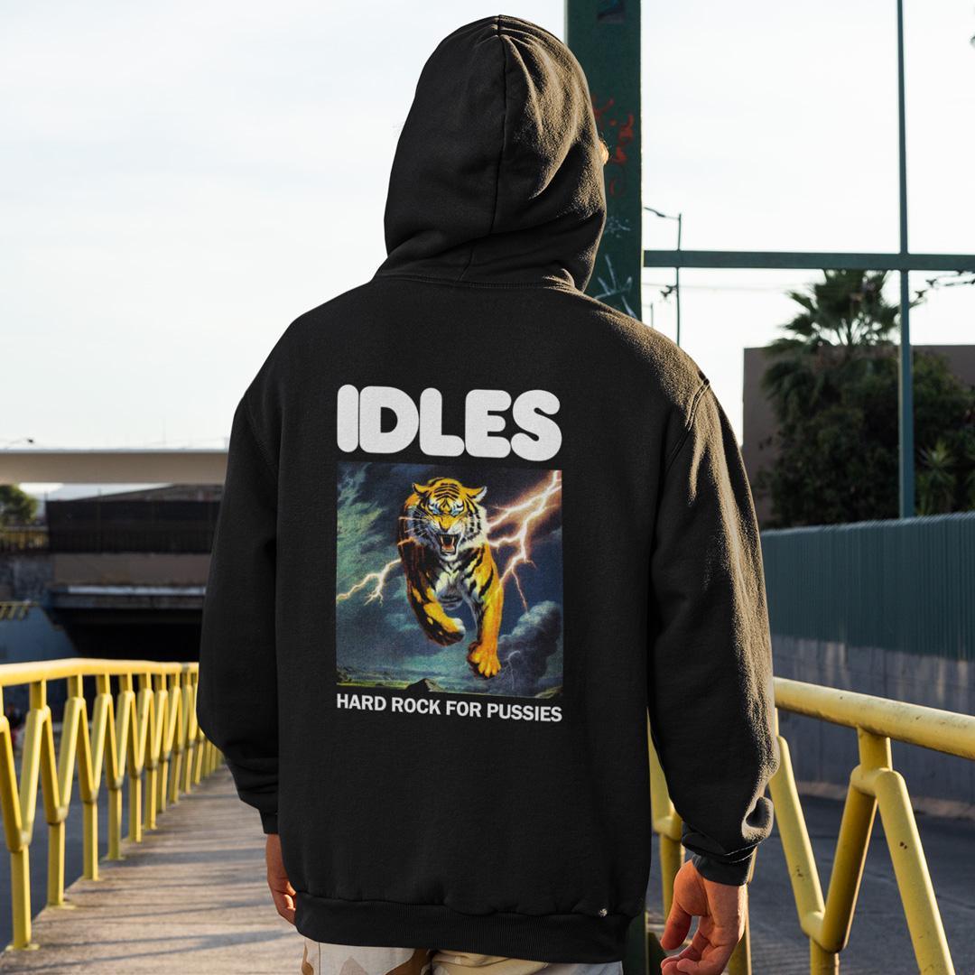 ᐉ Худі флісовий унісекс Idles Hard Rock For Pussies 2XL Чорний
