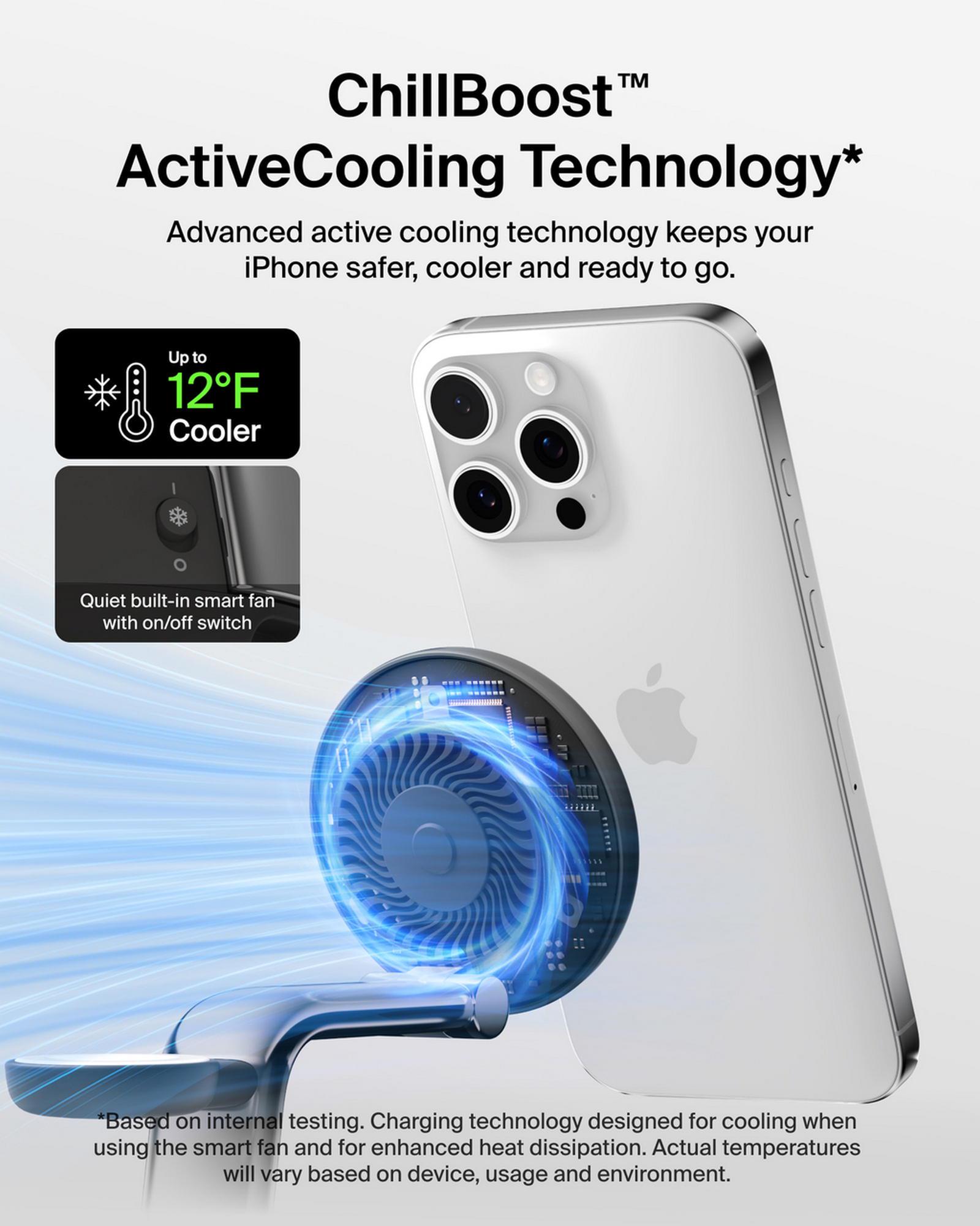 Зарядное устройство беспроводное Belkin UltraCharge Pro 3в1 Magnetic Charging Dock 25 Вт Charcoal (WIZ04 30492584) - фото 6