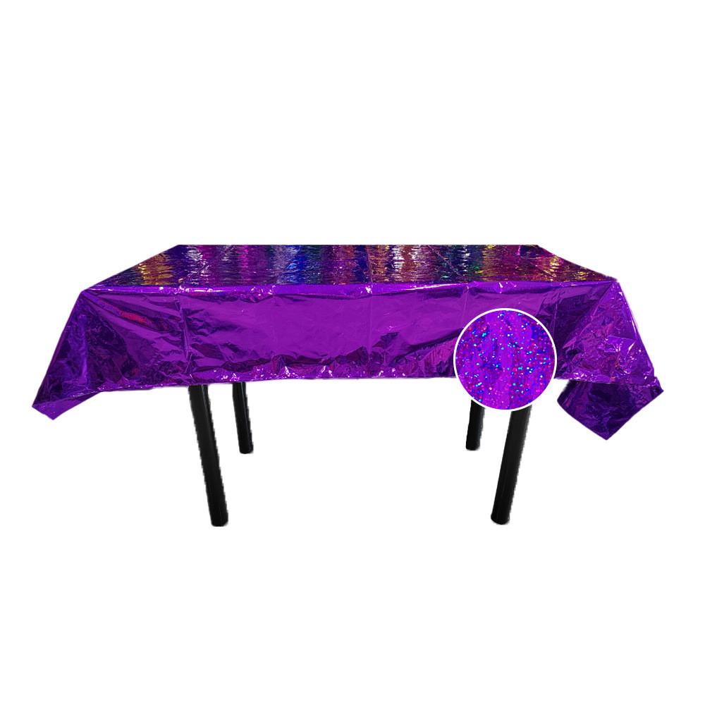 Скатерть клеенка из фольги с голограммой 270x100 см Фиолетовый (18256/6) - фото 3 Скатерть клеенка из фольги с голограммой 270x100 см Фиолетовый (18256/6) - фото 3
