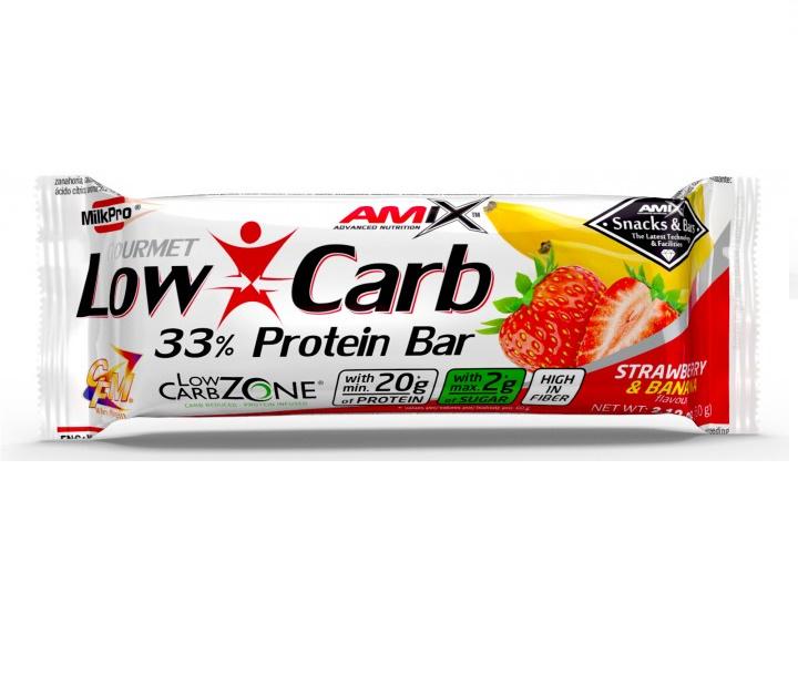 Протеиновый батончик Amix Nutrition Low-Carb 33% Protein Bar 60 g Strawberry Banana