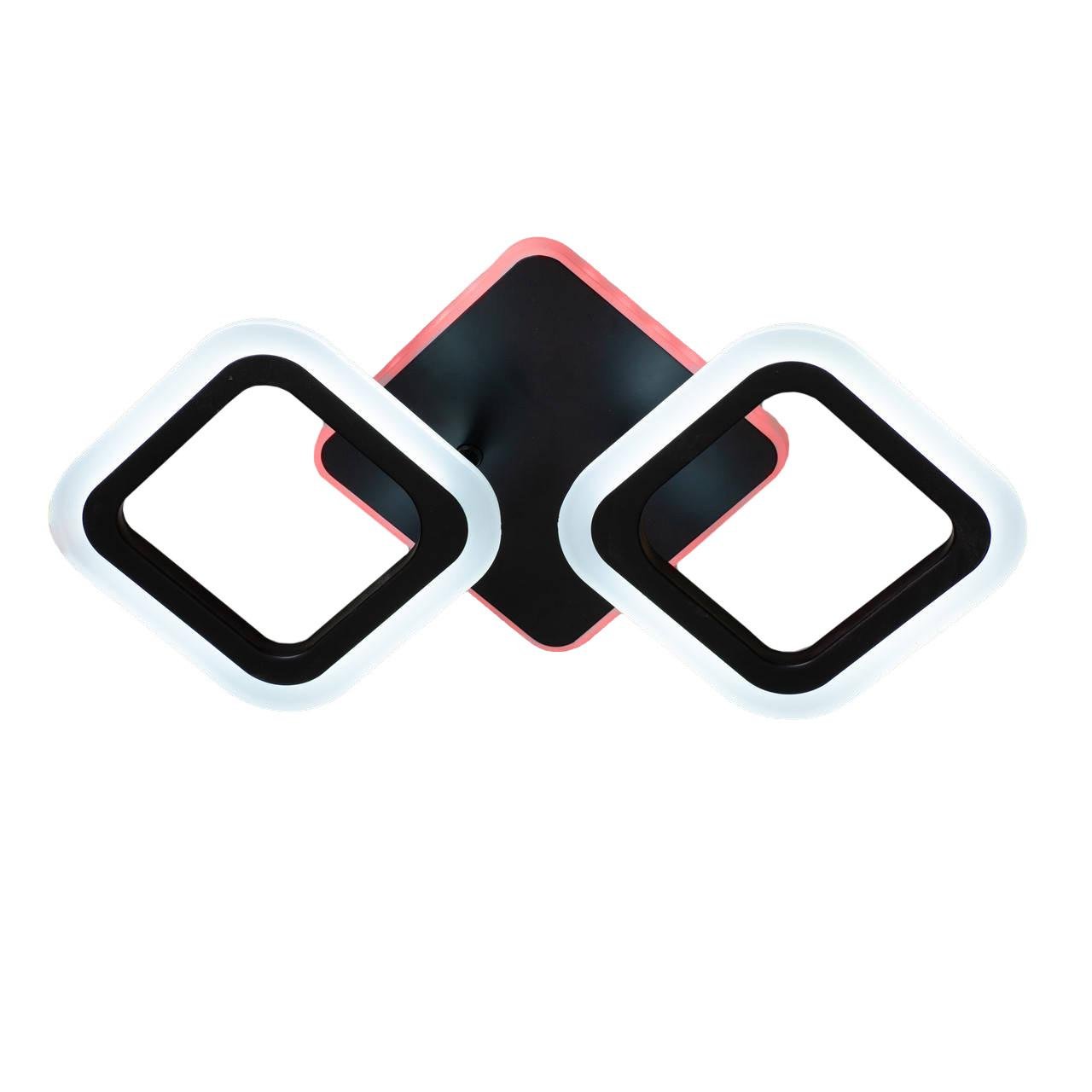 Люстра LED Svet SY-5330/2BK-RGB з пультом 28W+24W Чорний (25153217)