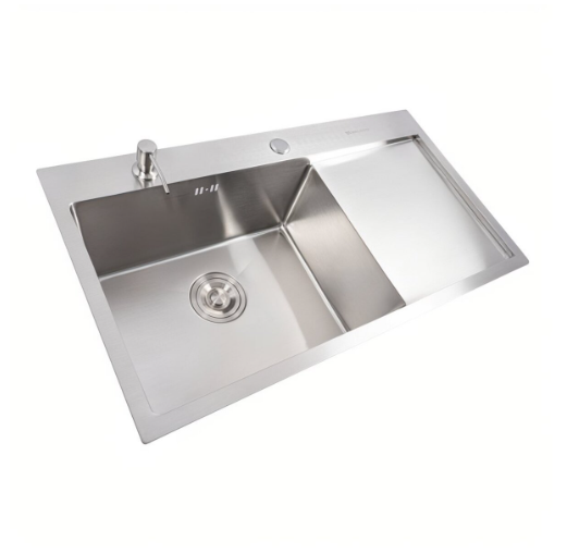 Кухонная мойка Valeso Handmade нержавеющая сталь с левым крылом (CM_7843_30_08_L)