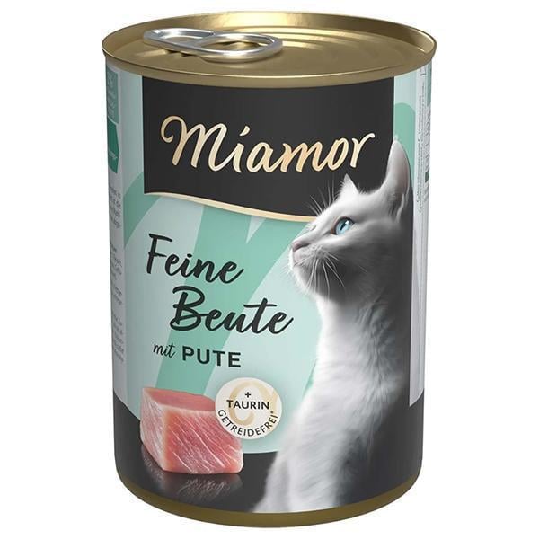 Корм влажный для котов Miamor Feine Beute mit Pute беззерновой полнорационный корм Индейка 400 г (74462) Корм влажный для котов Miamor Feine Beute mit Pute беззерновой полнорационный корм Индейка 400 г (74462)