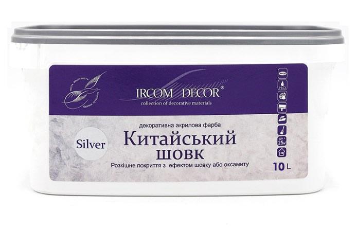 Краска декоративная Ircom Decor Китайский шелк 10 л Silver