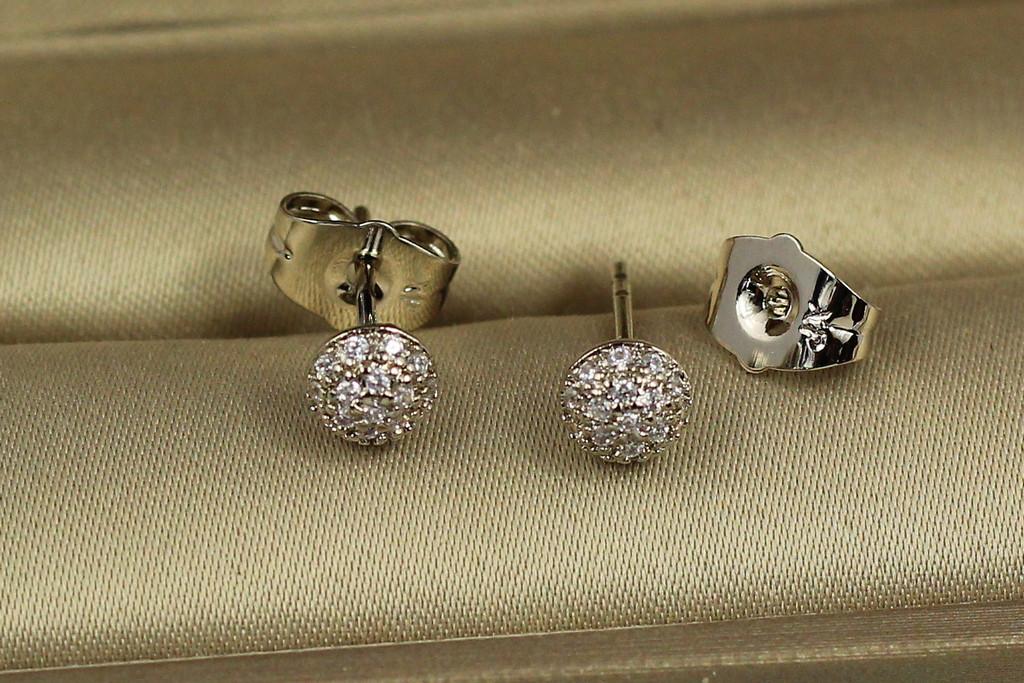 Серьги гвоздики Xuping Jewelry Полусфера 5 мм Серебристый