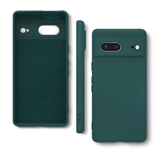 Силиконовый чехол для Google Pixel 6 (с микрофиброй внутри) Темно-зелёный - фото 2 Силиконовый чехол для Google Pixel 6 (с микрофиброй внутри) Темно-зелёный - фото 2