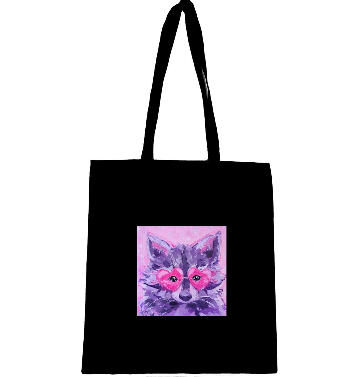 Еко-сумка з принтом Єнот (783)