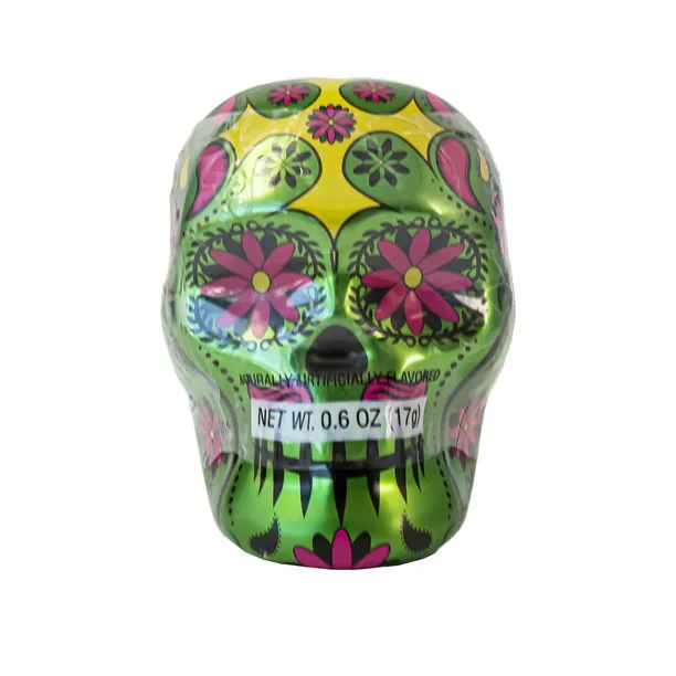Цукерки Halloween Skull Tin with Smarties Металевий череп 17 г Зелений (1689321315)