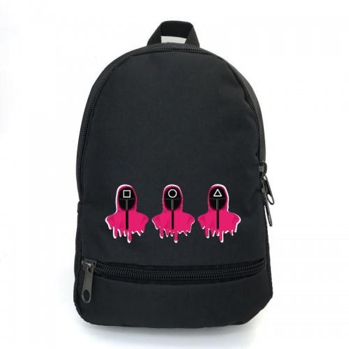 Школьный рюкзак School Bag BIG с принтом Squid Game-04 43х30х17 см 22 л Черный (2503131910)