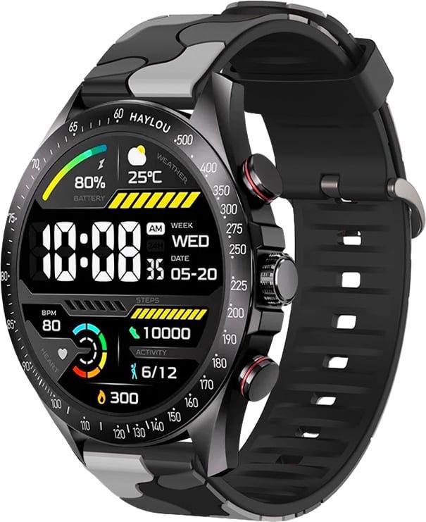 Ремешок Tactic Camouflage для Haylou Solar Pro LS18 Black/Grey (40878-53)