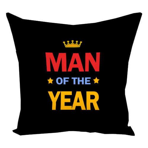 Подушка с принтом Man of the year 40х40 см (4P_MAN008)