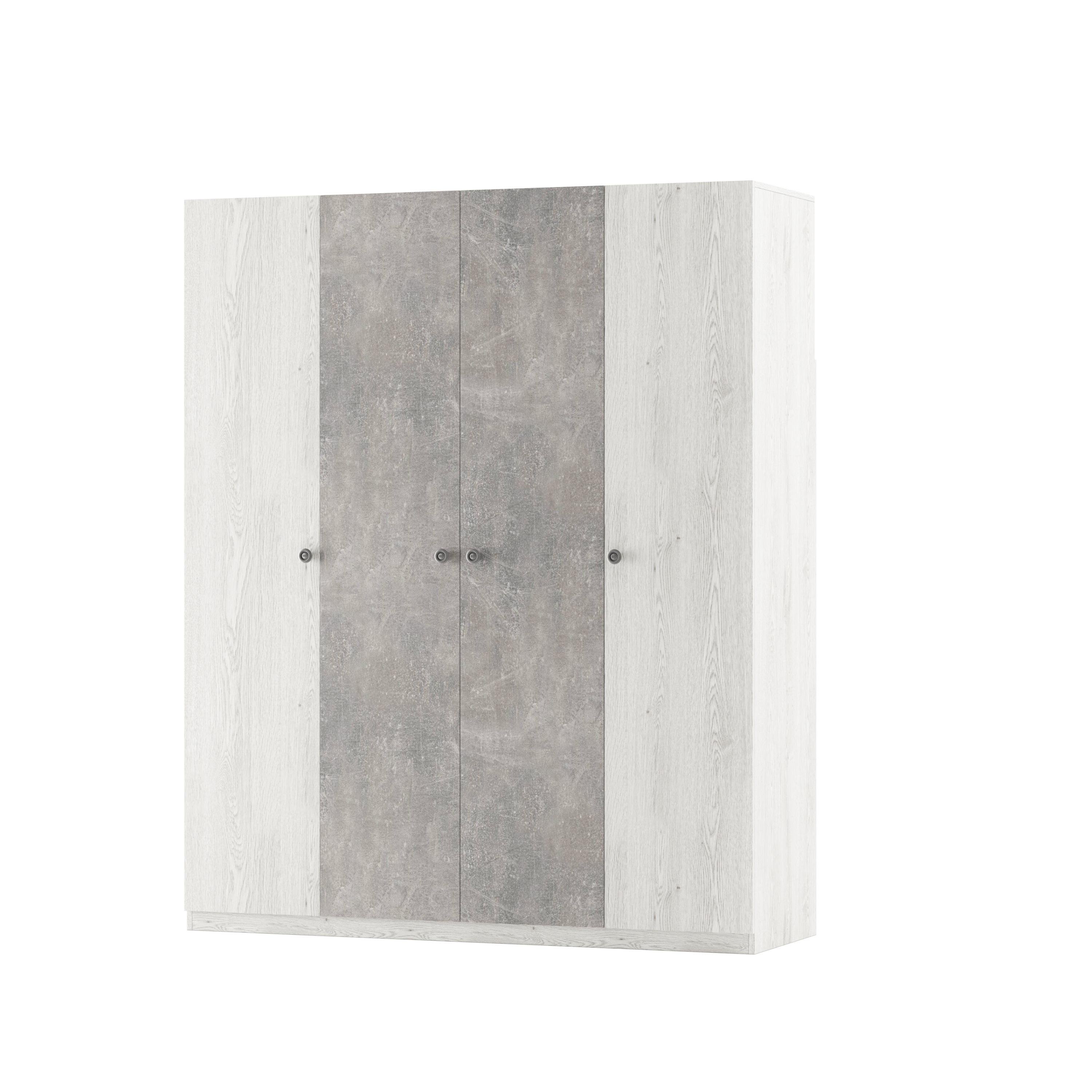 Шкаф распашный Світ Меблів Вивиан 4Д/180 ДСП Артвуд светлый/Ателье светлый Шкаф распашный Світ Меблів Вивиан 4Д/180 ДСП Артвуд светлый/Ателье светлый