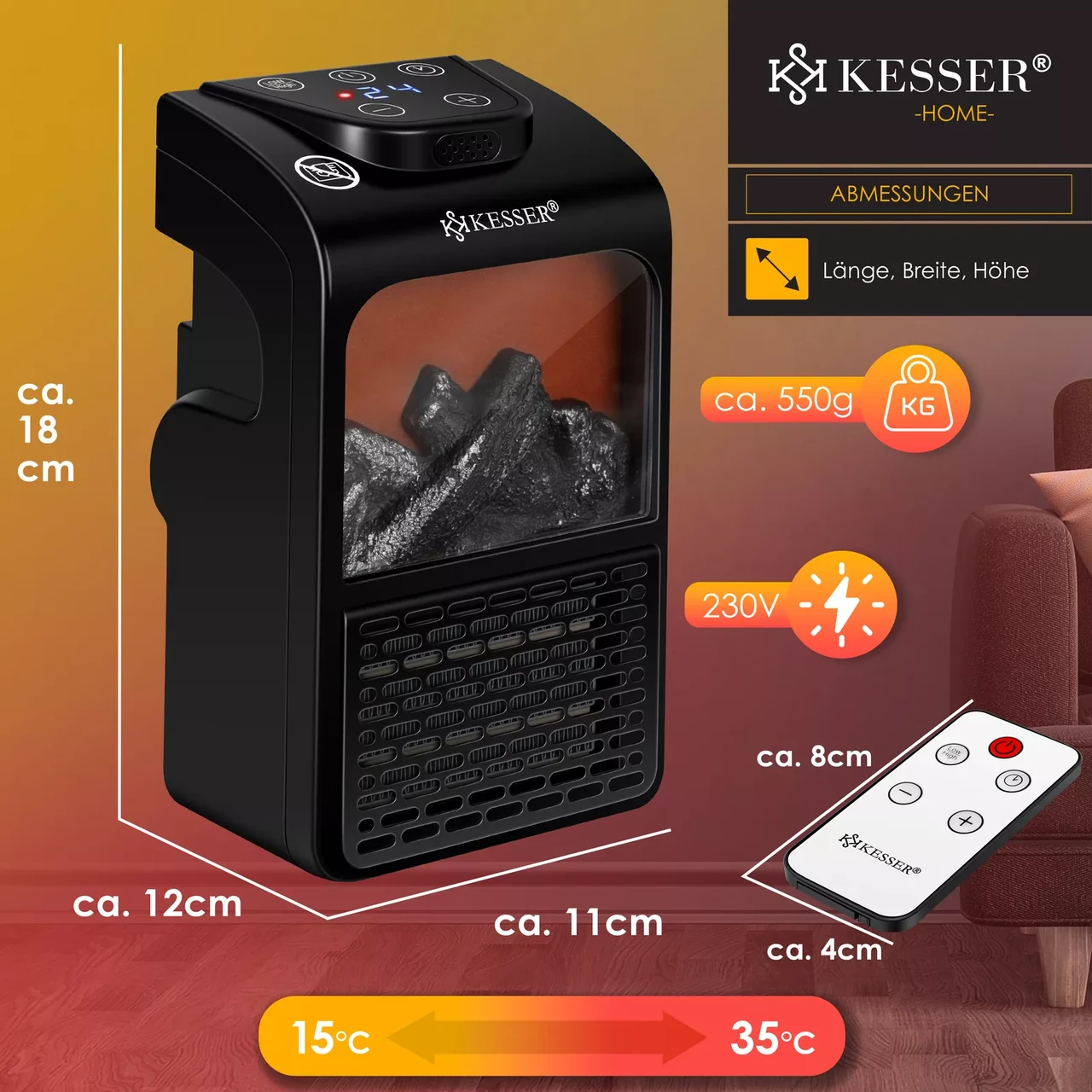 Тепловентилятор побутовий KESSER 10 м2 - фото 3 Тепловентилятор побутовий KESSER 10 м2 - фото 3