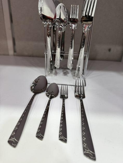 Набор приборов столовых Top Kitchen A на подставке нержавеющая сталь 24 пр. (A-24) - фото 4