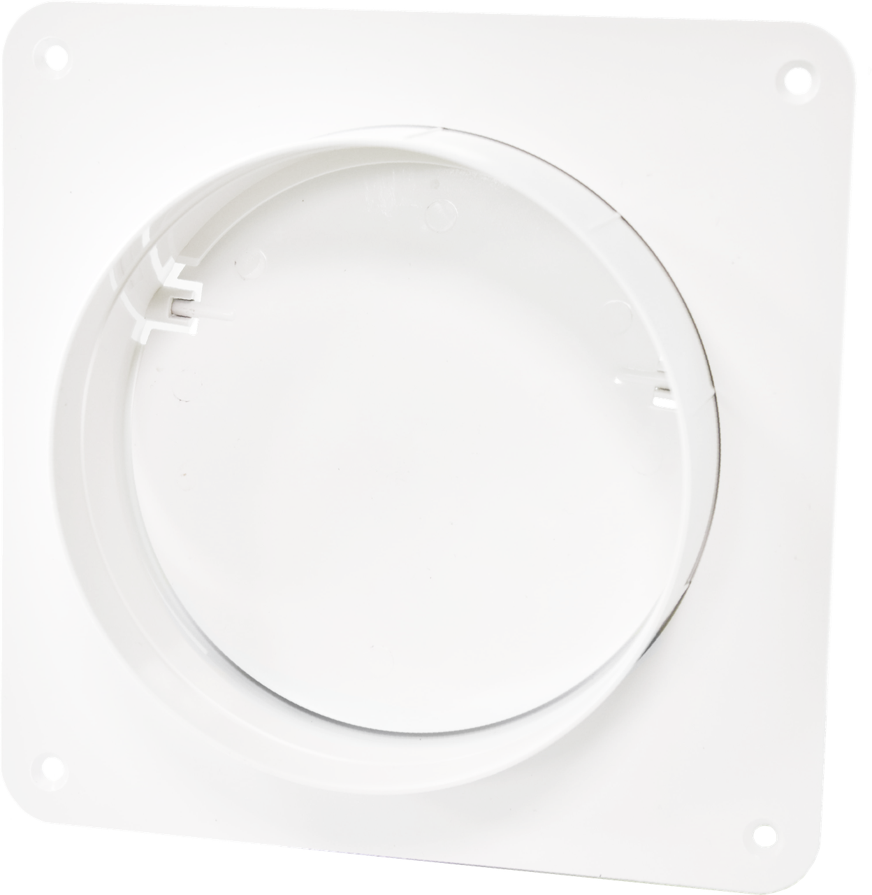 Накладка настінна AirRoxy та з'єднувач круглий із зворотним клапаном 150х150 мм d 100 мм (02-505)