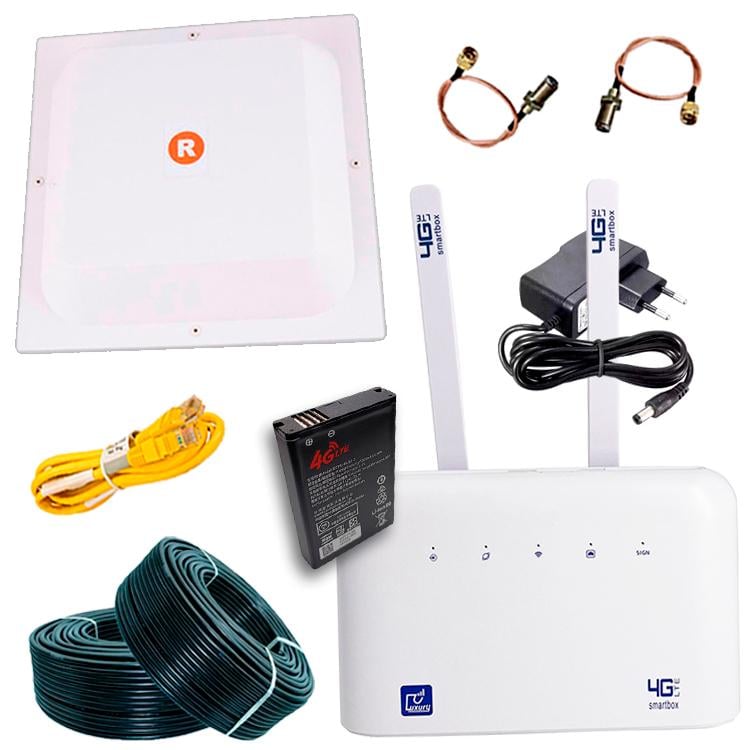Комплект для интернета 4G Luxury B612 Pro/МИМО Антенна 17 дБ/Аккумулятор 5000 mAh (158)
