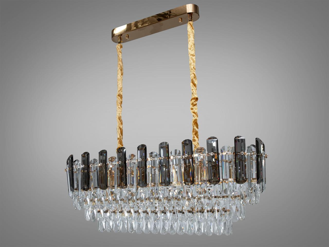 Люстра хрустальная на 8 ламп 2022/800x300SGD Золотой