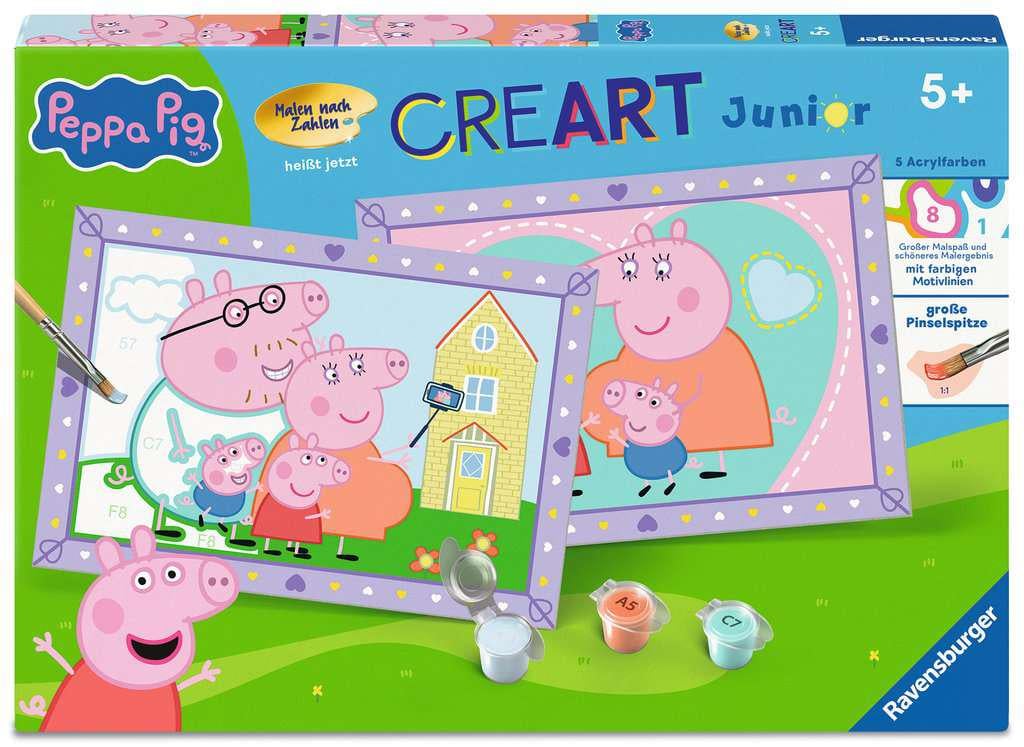 Картина за номерами для дітей Свинка Пеппа Ravensburger CreArt Junior Peppa Pig 2 картини 32×22 см від 5 років (SKU-466) Картина за номерами для дітей Свинка Пеппа Ravensburger CreArt Junior Peppa Pig 2 картини 32×22 см від 5 років (SKU-466)
