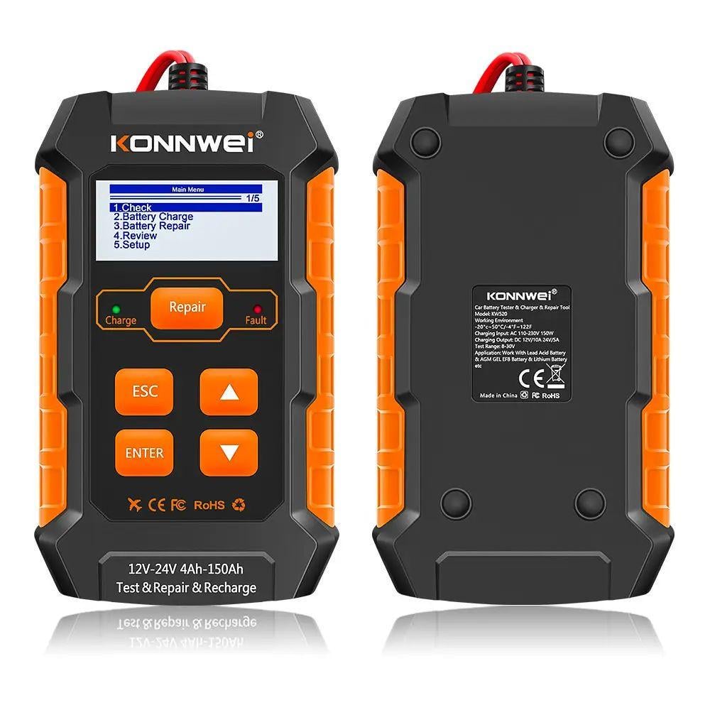 Тестер АКБ и генератора KONNWEI KW520 12-24 В (2215897214) - фото 4 Тестер АКБ и генератора KONNWEI KW520 12-24 В (2215897214) - фото 4
