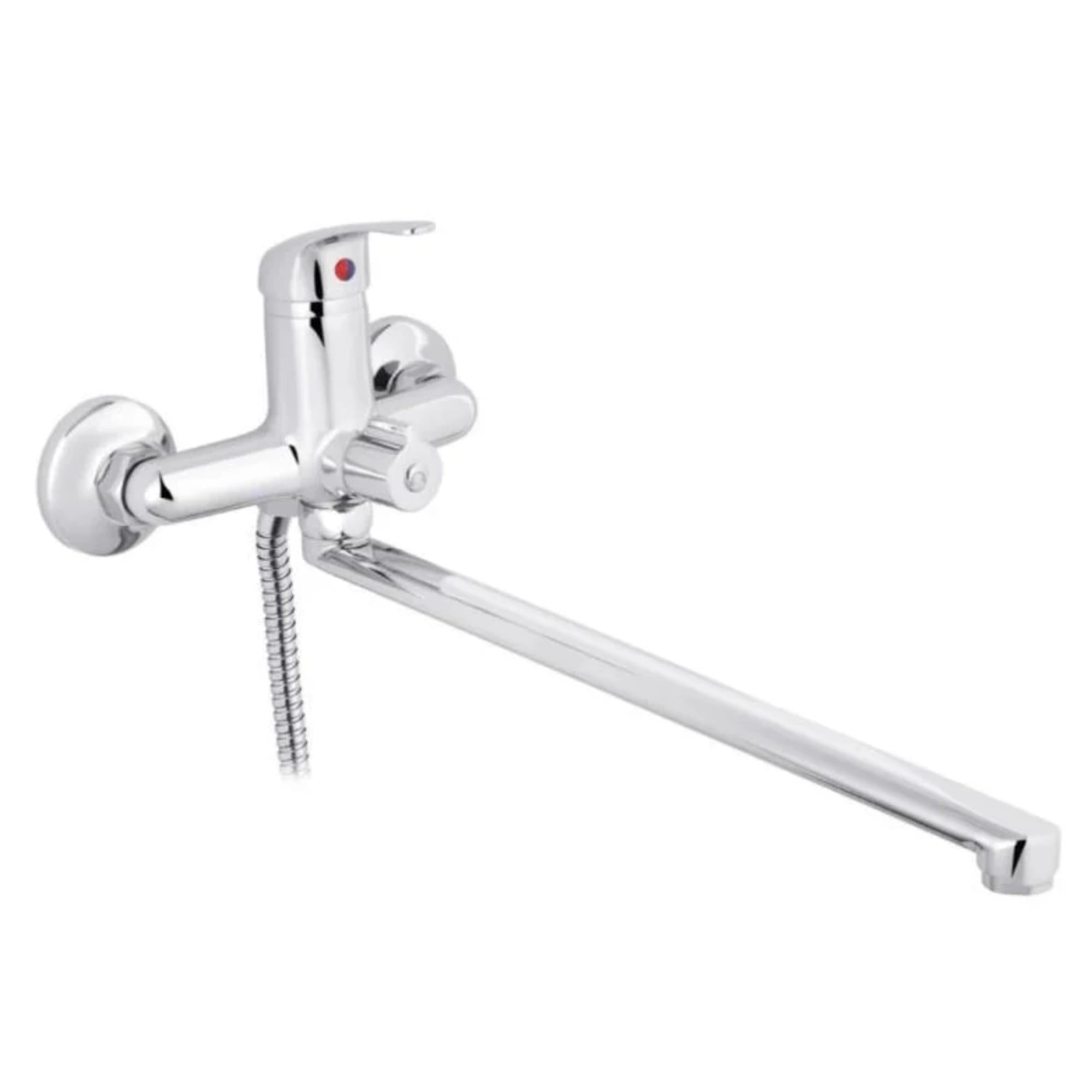 Змішувач для ванни Agua Leon C071 одноважільний з ручною лійкою Хром (37582)