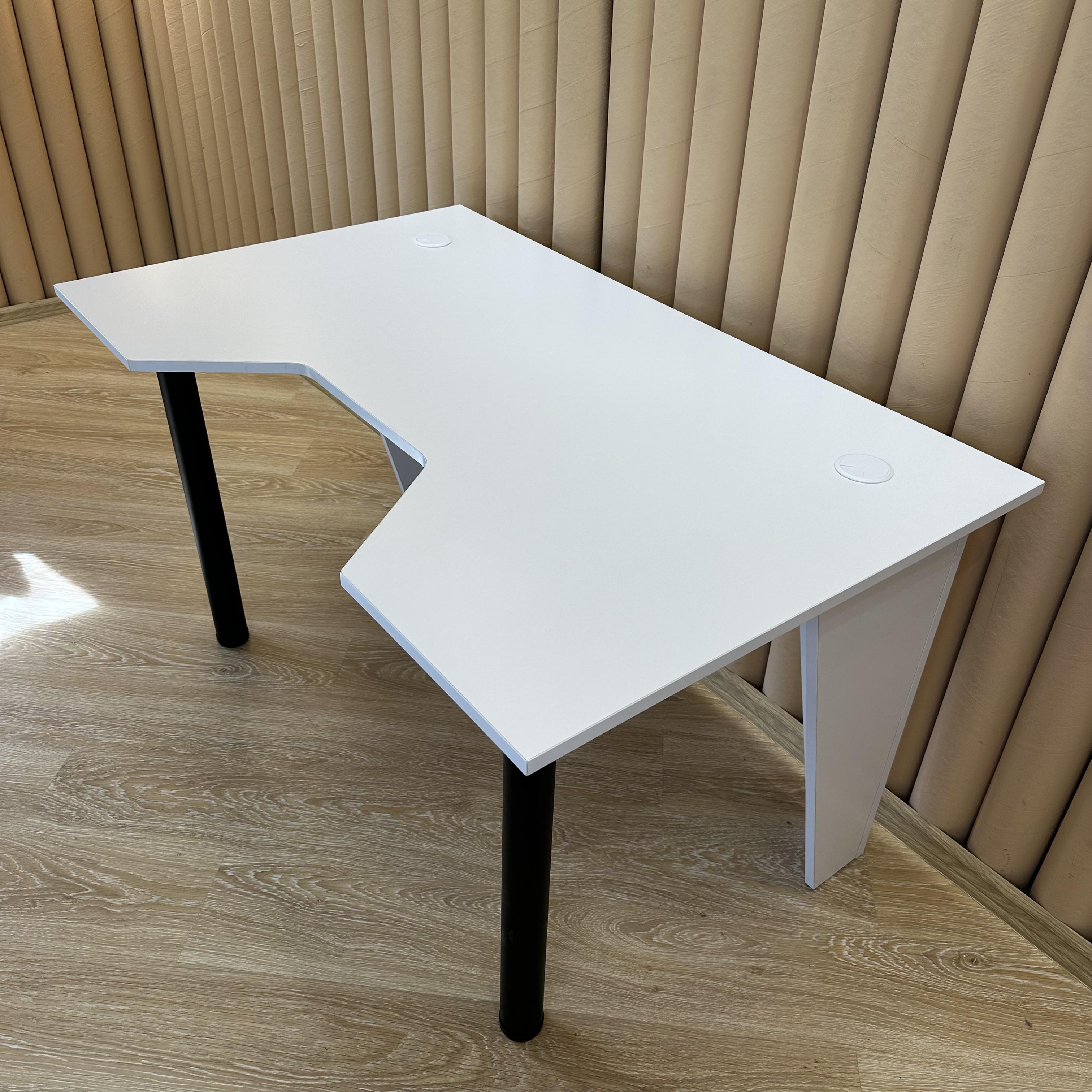 Стол компьютерный геймерский Drom Square с подставкой для ПК Белый - фото 3