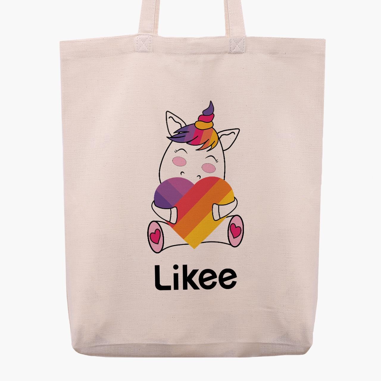 Эко сумка шоппер Likee Unicorn 41х39х8 см Бежевый (9227-1037-WTD) Эко сумка шоппер Likee Unicorn 41х39х8 см Бежевый (9227-1037-WTD)