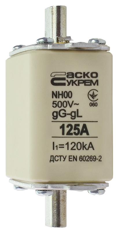 Предохранитель ножевой АСКО NH00 125A gG с плавкой вставкой (A0050010016) - фото 4