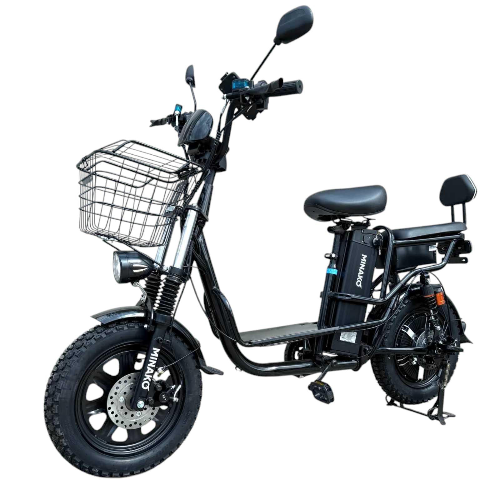 Электровелосипед Minako Monster Pro Cargo 18" 1000W 60V 26Ah гидравлический тормоз и грузовой багажник в комплекте