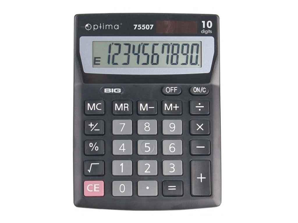 Калькулятор Optima O75507 настольный 10 разрядов (1052141) Калькулятор Optima O75507 настольный 10 разрядов (1052141)
