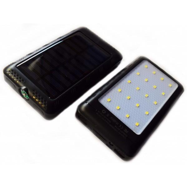 Повербанк Solar Charger с солнечной батареей и фонариком 20 000 mah