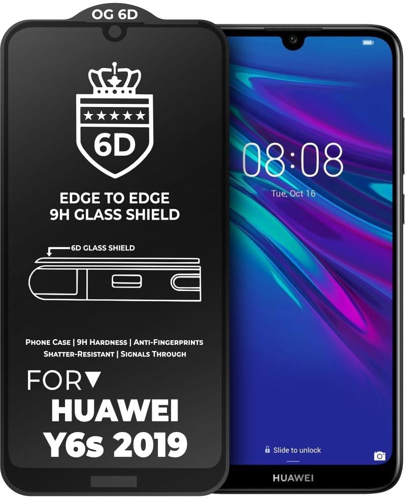 Защитное стекло 6D OG Crown Huawei Y6s Black (19006) Защитное стекло 6D OG Crown Huawei Y6s Black (19006)