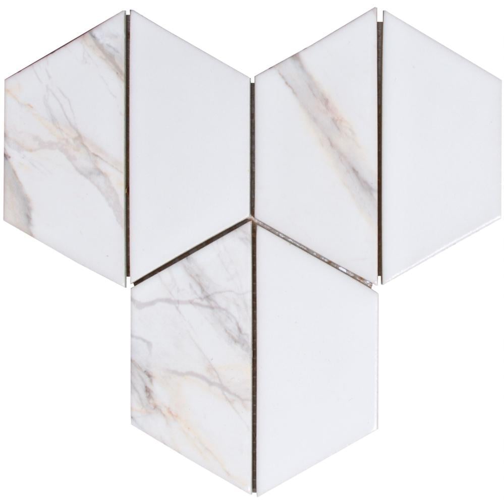 Мозаика керамическая Kotto Ceramica TRAPEZE T 69002 С2 с принтом 51 262x264x9 мм 62x147 мм 0,043 м2 White (20459205)