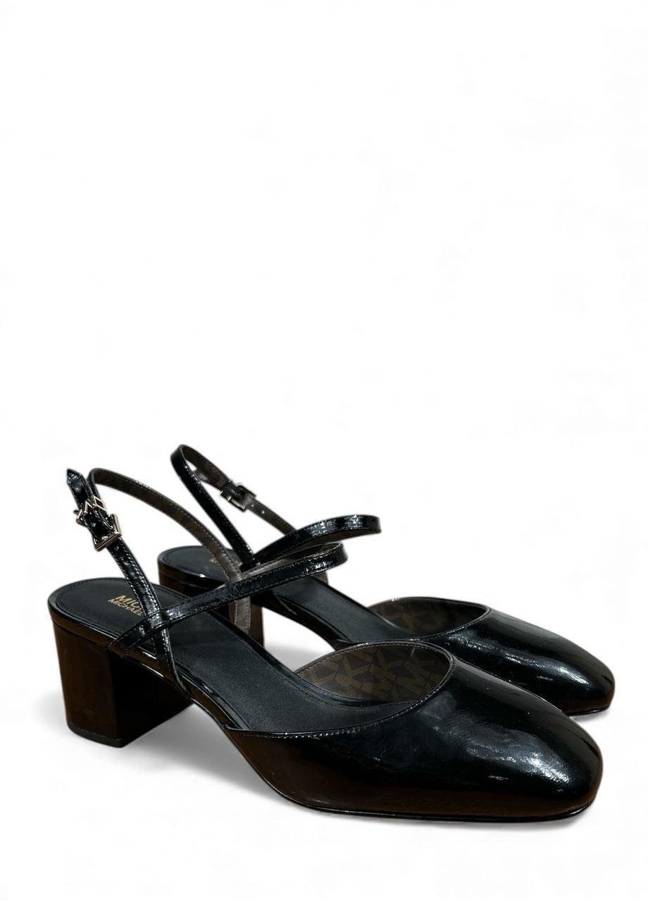 Туфли женские Michael Kors Giada Sling Pump Patent Leather р. 37,5 US 7M 24 см Черный (40S3GDMP4A)