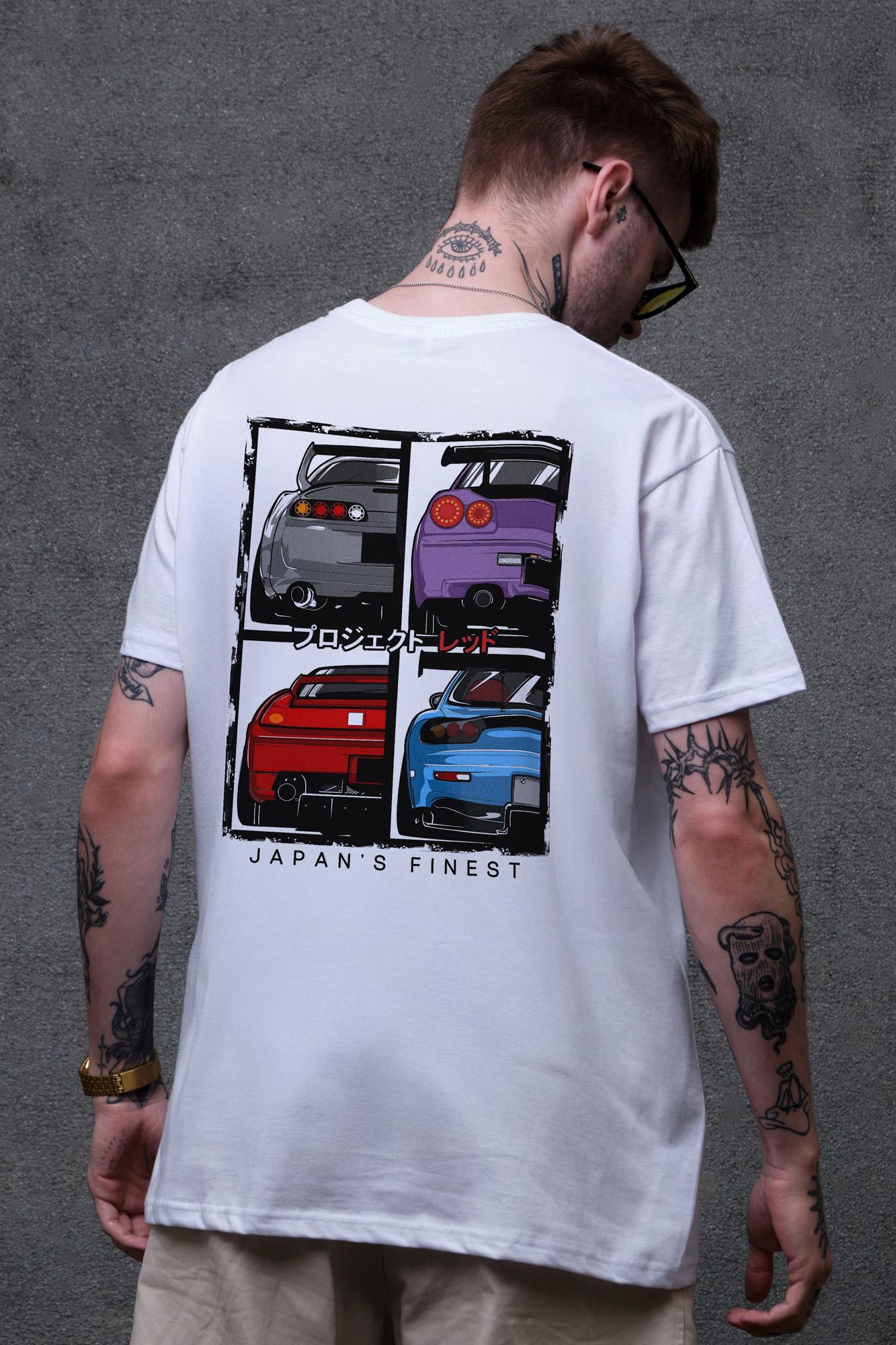 Футболка мужская Without с принтом Cars оверсайз L/XL White (L8049472)
