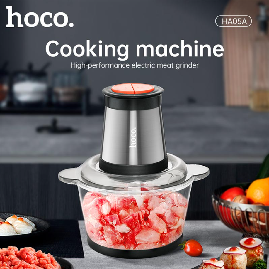 Измельчитель для блюд Hoco HA05A Kitchen electric meat grinder 300W 2 л Серебряный - фото 12