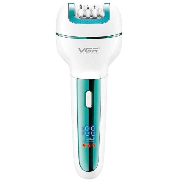 Эпиляторская женская беспроводная 3B1 для зоны ног и бикини с освещением и зеленым дисплеем (VGR V-732)