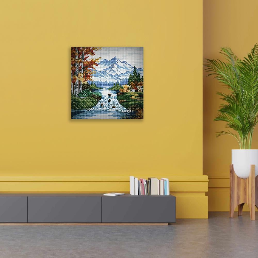 Алмазна мозаїка Гірська річка 30x30 см (27228)