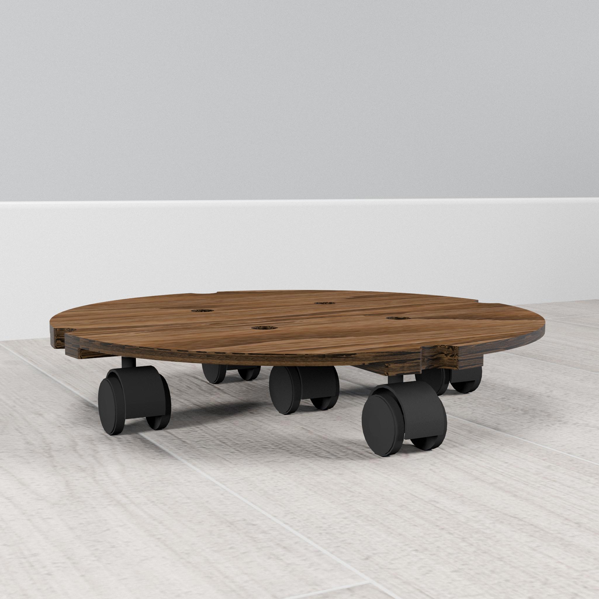 Підставка для квітів підлогова на колесах кругла 25 см (25622107)