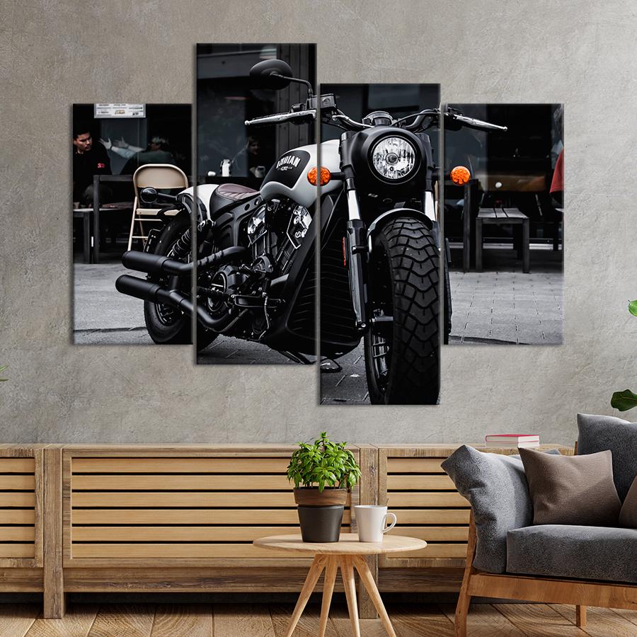 Картина Автомобиль Крутой байк Indian Scout Bobber 129x90 см (A1207-4)