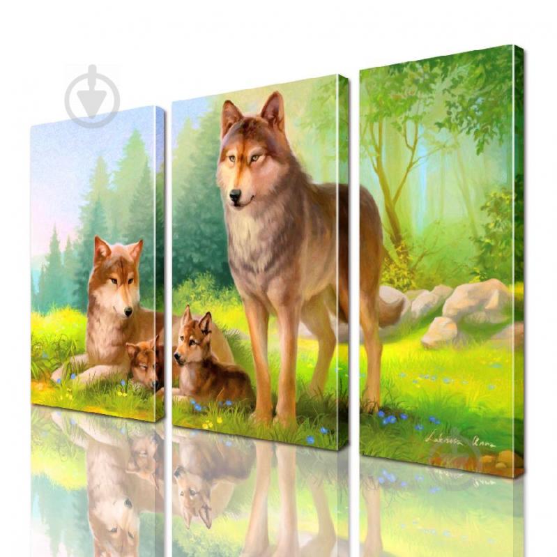 Модульная картина Волки ADJ0139 размер 150 х 180 см