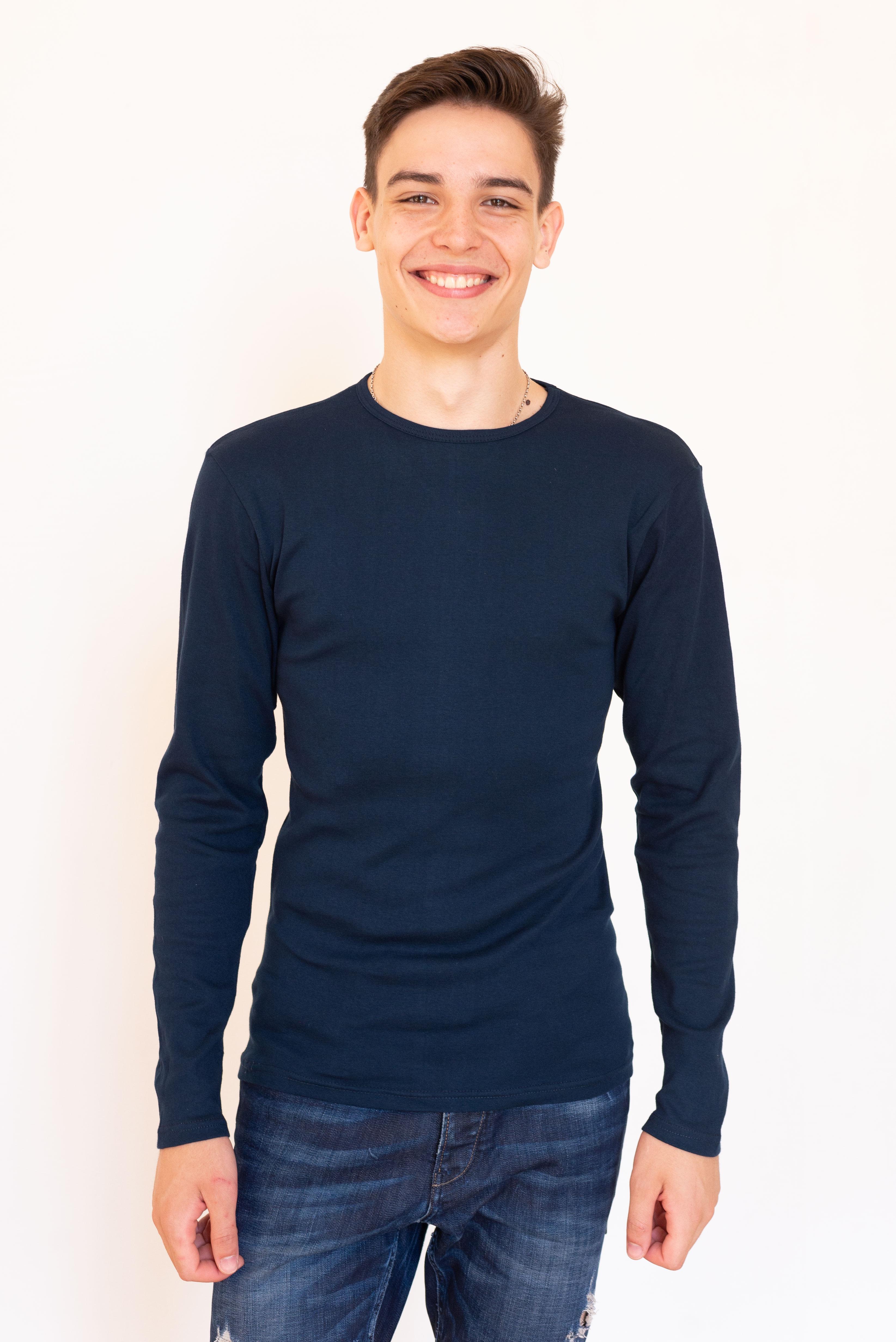 Футболка с длинным рукавом Наталюкс 3XL Темно-синий (2113089402461)