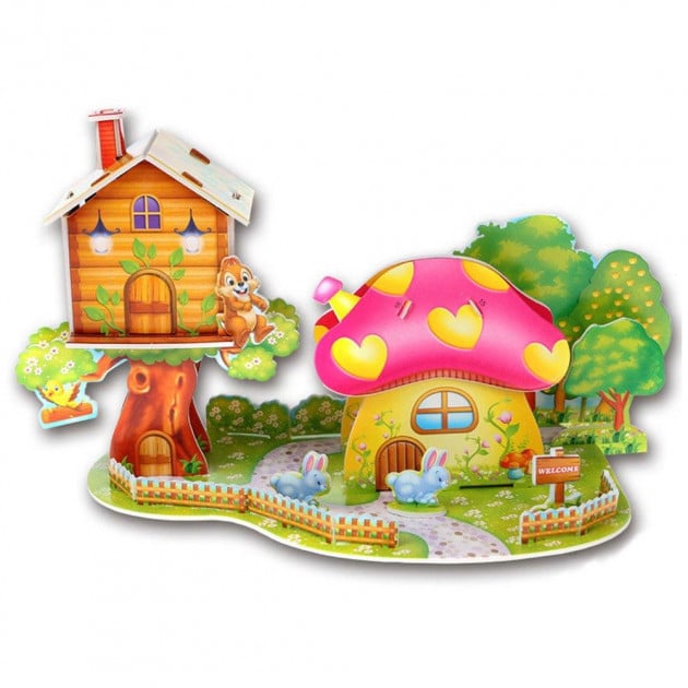 3D Пазл Mini Zilipoo Грибний будиночок (689-L) 3D Пазл Mini Zilipoo Грибний будиночок (689-L)