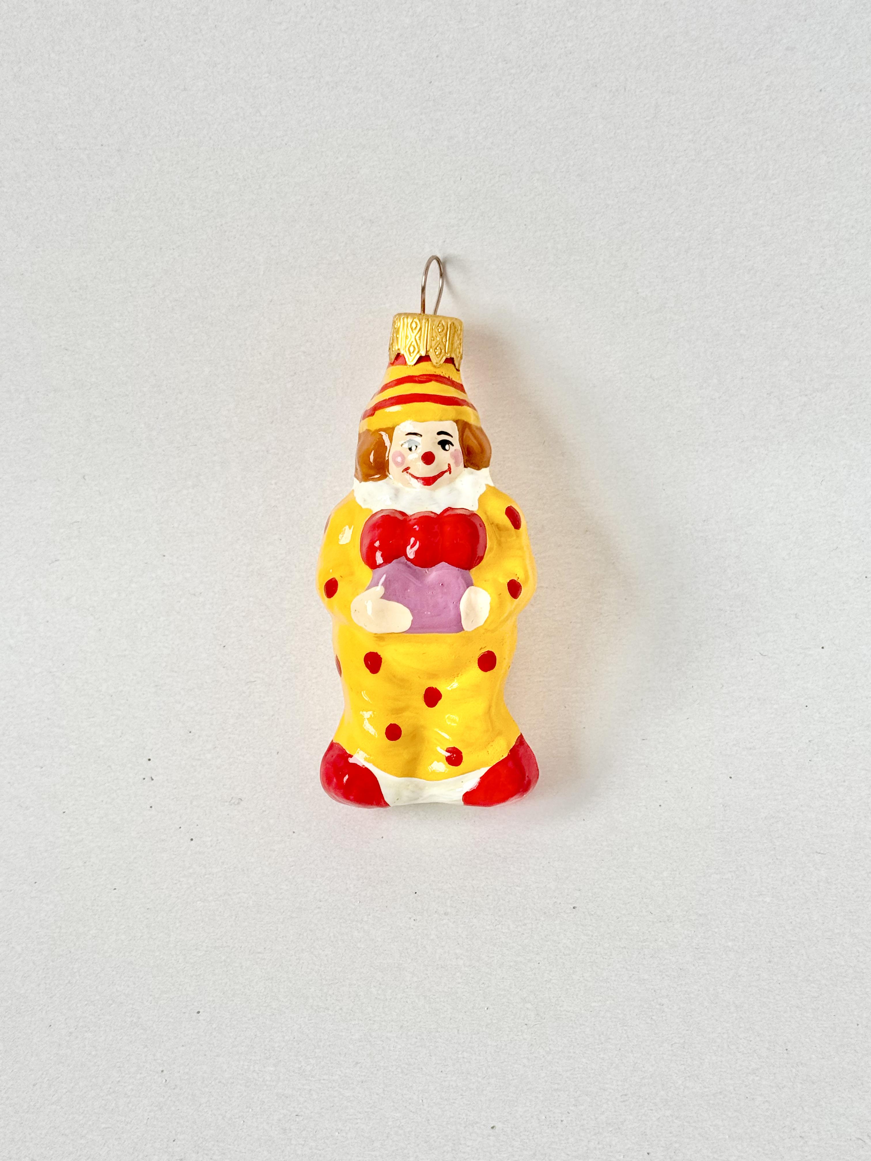 Игрушка на елку Клоун мини из стекла (F-228)