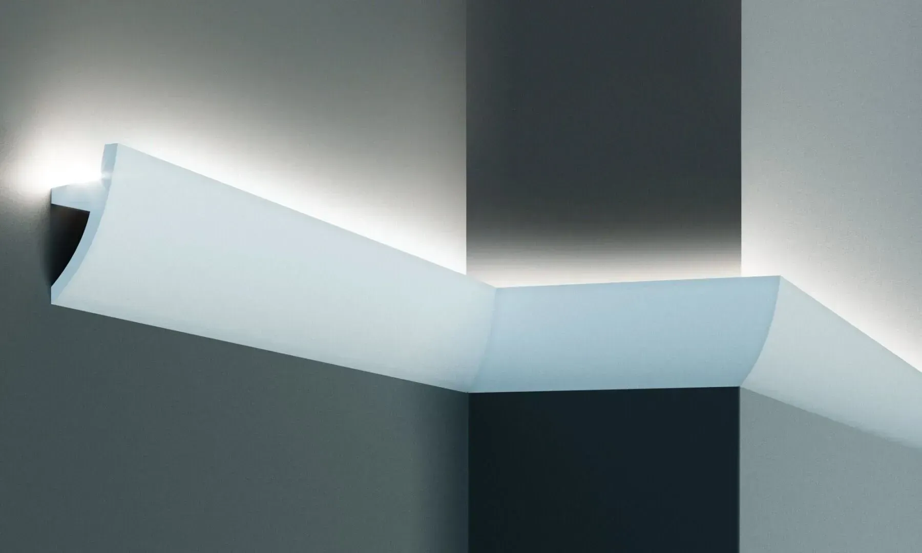 Молдинг поліуретановий гнучкий Tesori для LED освітлення 75x36x2000 мм (KF 502)