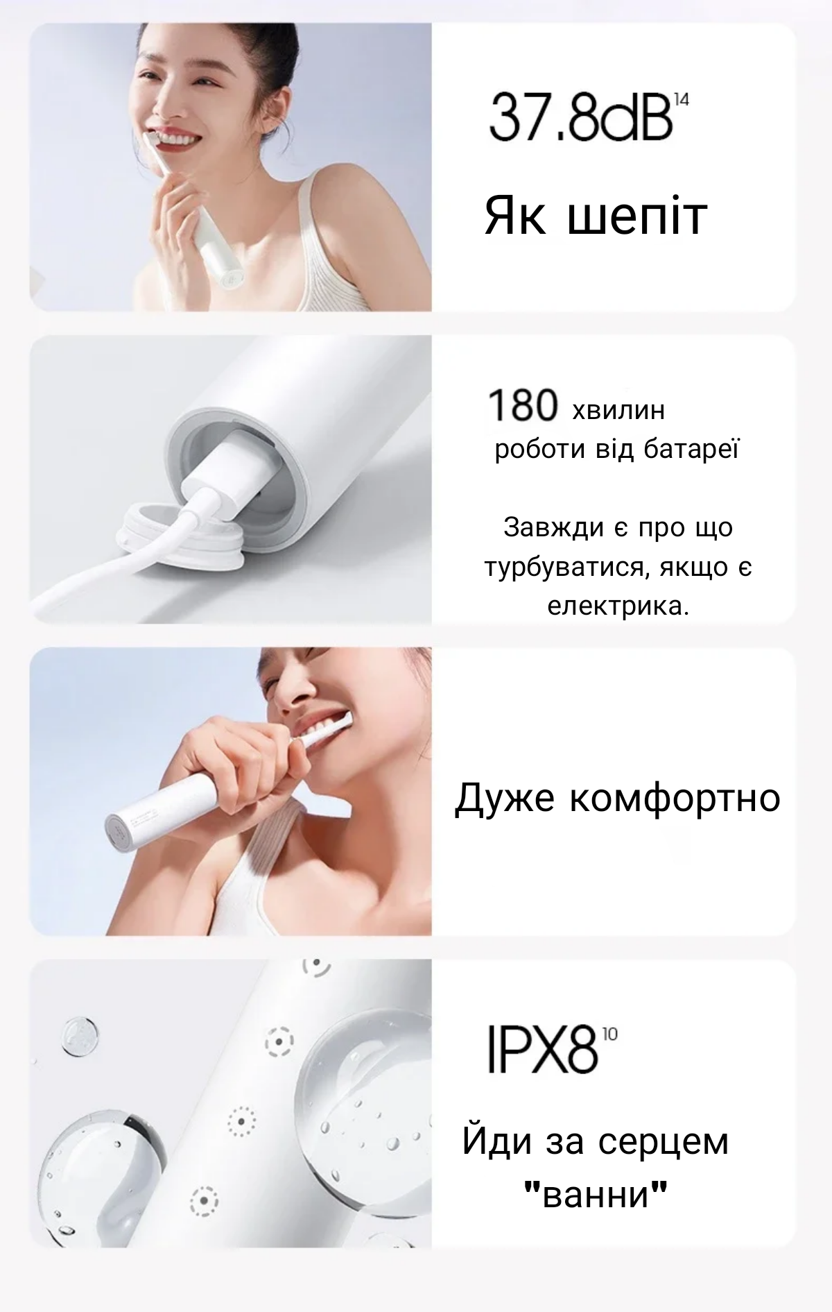 Електрична зубна щітка Soocas X3S Рожевий (655200) - фото 8 Електрична зубна щітка Soocas X3S Рожевий (655200) - фото 8