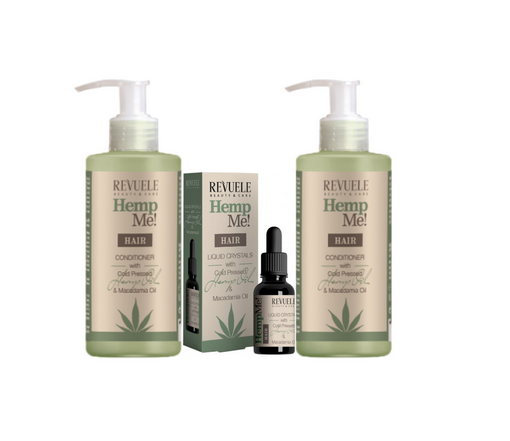 Набор для волос Revuele Hemp me с коноплей шампунь кондиционер и жидкие кристаллы (1738550661)