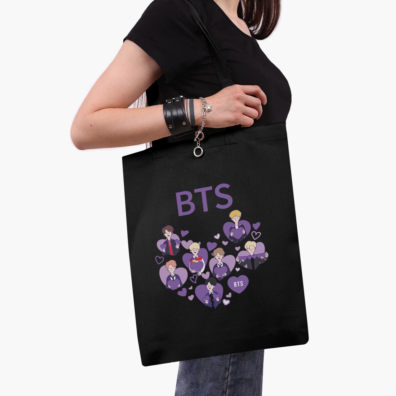 Эко сумка шоппер BTS 41x35 см Черный (9227-3273-BKZ)